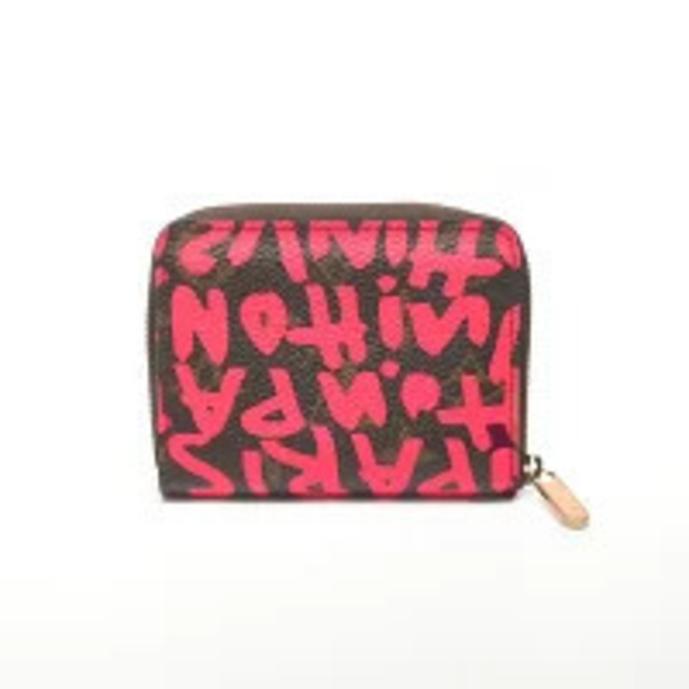 Louis Vuitton Monogram Graffiti Zippy Coin Case Brown
